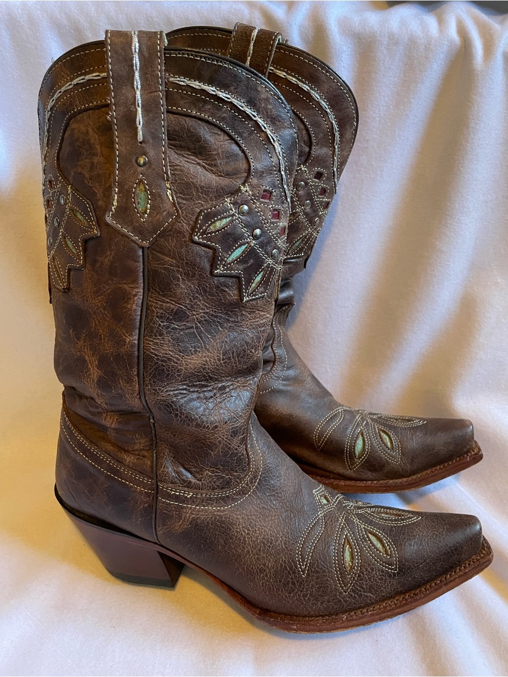 Tony Lama Leather Cowgirl Boots! - Picture 3 of 15